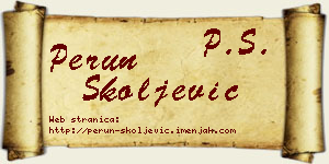 Perun Školjević vizit kartica